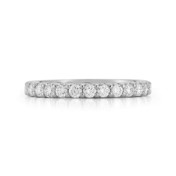 White Gold-3^Diamond Eternity Bands: DRD Round Eternity Band - 1.00 Cttw White Gold