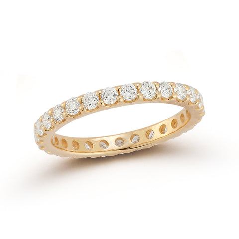 Yellow Gold-1^Diamond Eternity Bands: DRD Round Eternity Band - 1.00 Cttw Yellow Gold