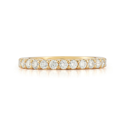 Yellow Gold-4^Diamond Eternity Bands: DRD Round Eternity Band - 1.00 Cttw Yellow Gold