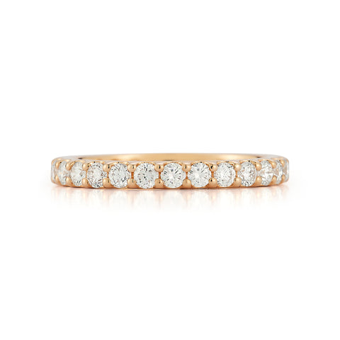 White Gold-2^Diamond Eternity Bands: DRD Round Eternity Band - 1.00 Cttw White Gold