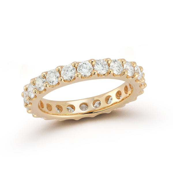 Yellow Gold-1^Diamond Eternity Bands: DRD Round Eternity Band - 2.00 Cttw Yellow Gold