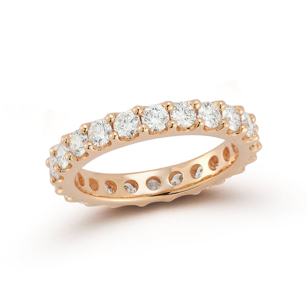 Rose Gold-1^Diamond Eternity Bands: DRD Round Eternity Band - 2.00 Cttw in Rose Gold