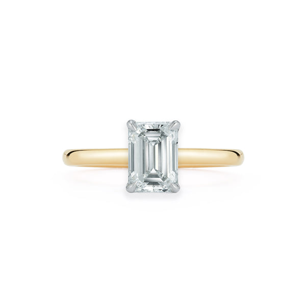 Yellow Gold-1^Diamond Engagement Ring: The Emerald Solitaire in Yellow Gold