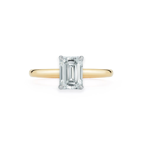 Yellow Gold-1^Diamond Engagement Ring: The Emerald Solitaire in Yellow Gold