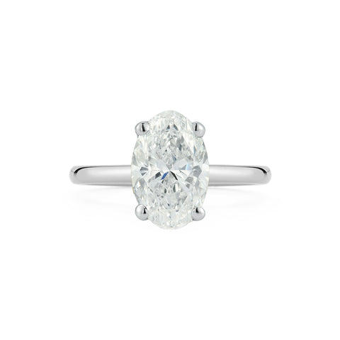 White Gold-1^Diamond Engagement Ring: The Oval Solitaire in White Gold