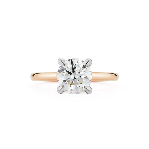 Rose Gold-1^Diamond Engagement Ring: The Round Solitaire Rose Gold