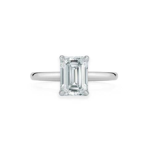 White Gold-1^Diamond Engagement Rings: The Emerald Solitaire - 1.7 Ct Ring in White Gold