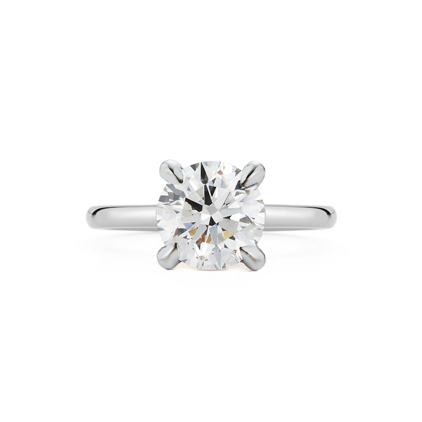 White Gold-1^Diamond Engagement Ring: The Round Solitaire White Gold