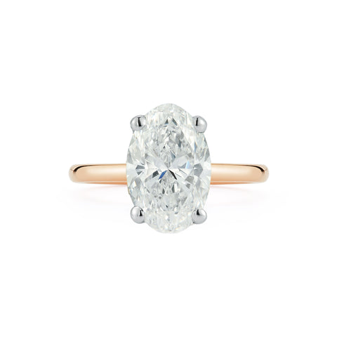 Rose Gold-1^Diamond Engagement Ring: The Oval Solitaire in Rose Gold