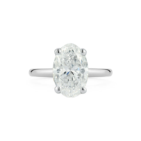 White Gold-1^Diamond Engagement Ring: The Oval Solitaire in White Gold