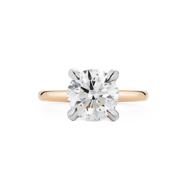 Rose Gold-1^Diamond Engagement Ring: The Round Solitaire Rose Gold