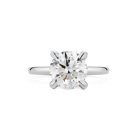 White Gold-1^Diamond Engagement Ring: The Round Solitaire White Gold