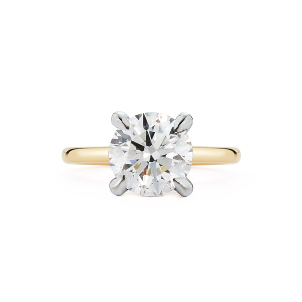 Yellow Gold-1^Diamond Engagement Ring: The Round Solitaire Yellow Gold