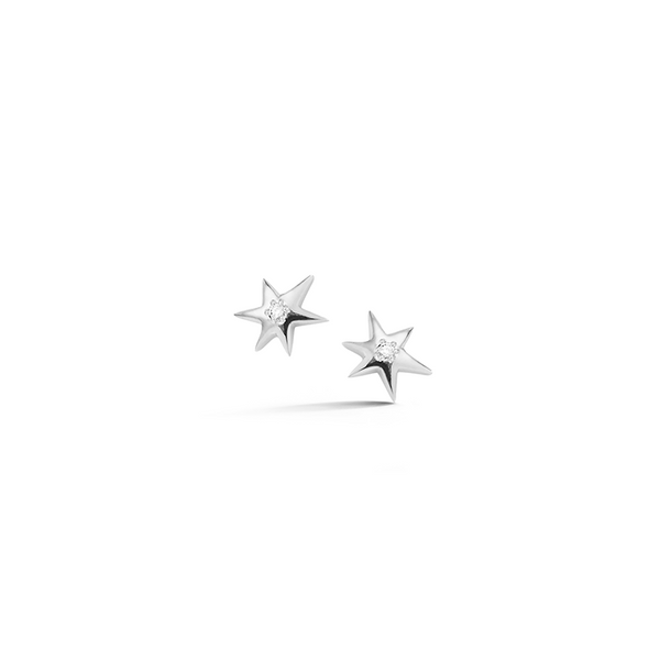 White Gold-1^Designer Stud Earrings: Dana Rebecca x Lurie Children's Hospital Star Studs in White Gold