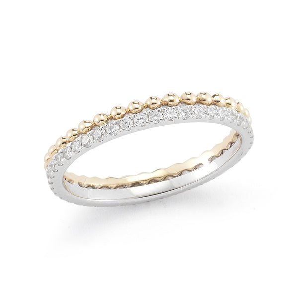 White Gold+Yellow Gold-1^Eternity Ring Designs: Poppy Rae Diamond Pebble Ring in White Gold,Yellow Gold