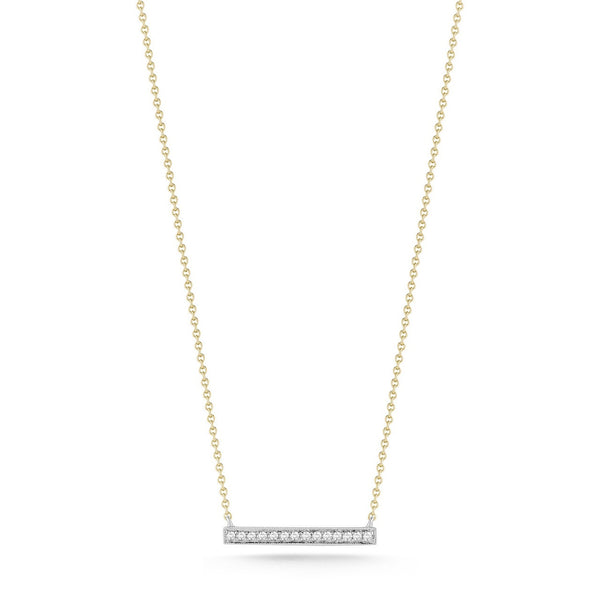 Yellow Gold-1^Diamond Bar Necklaces: Sylvie Rose 14K Yellow Gold Medium Bar Necklace Thumbnail-only