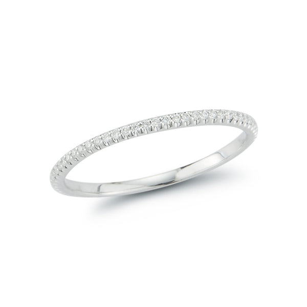 White Gold-1^Eternity Ring Designs: Sylvie Rose Slim Eternity Ring in White Gold