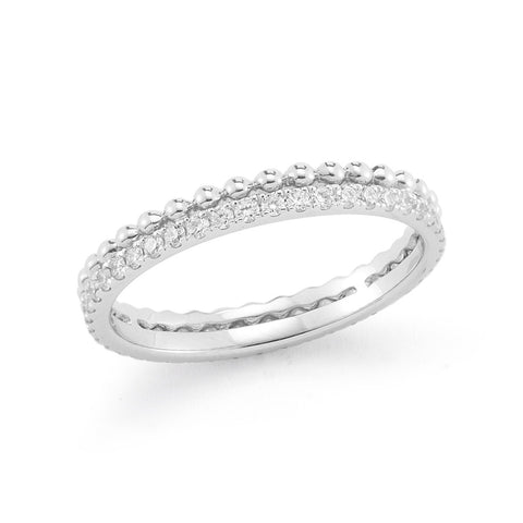 White Gold-1^Eternity Ring Designs: Poppy Rae Diamond Pebble Ring in White Gold