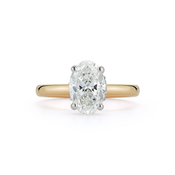 Diamond Engagement Rings: Hidden Halo Engagement Ring with 2.01 ct. Oval