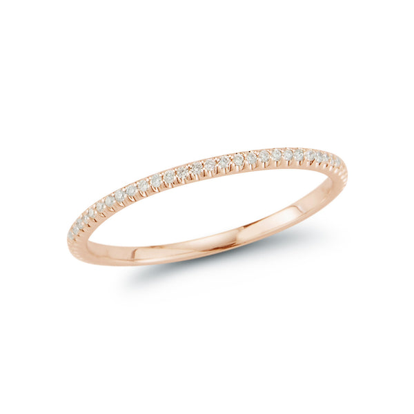 Rose Gold-1^Eternity Ring Designs: Sylvie Rose Slim Eternity Ring in Rose Gold
