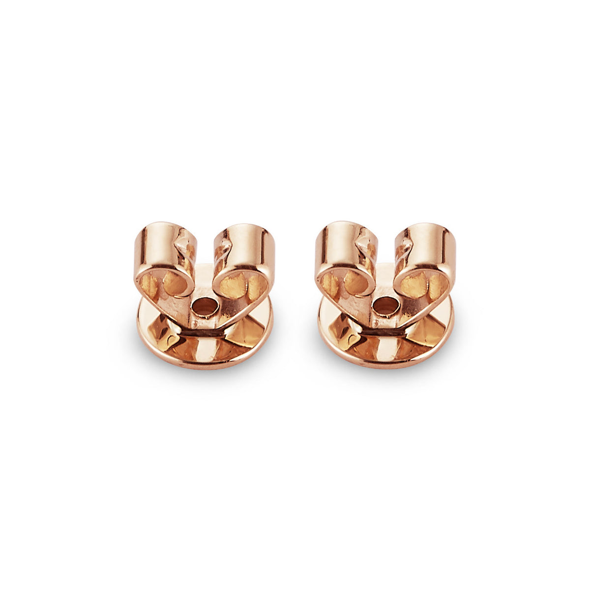 Rose Gold-1^Earring Backs: 5mm 14k Rose Gold Earring Backs