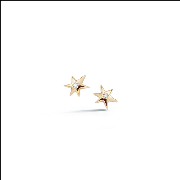 Yellow Gold-1^Designer Stud Earrings: Dana Rebecca x Lurie Children's Hospital Star Studs in Yellow Gold Thumbnail-only