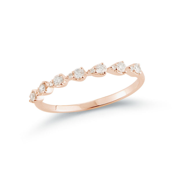 Rose Gold-1^Stackable Rings: Sophia Ryan Teardrop Stacking Ring in Rose Gold